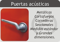 Puertas ac�sticas insonorizadas con aislamientos acusticos entre 33 y 54 dB